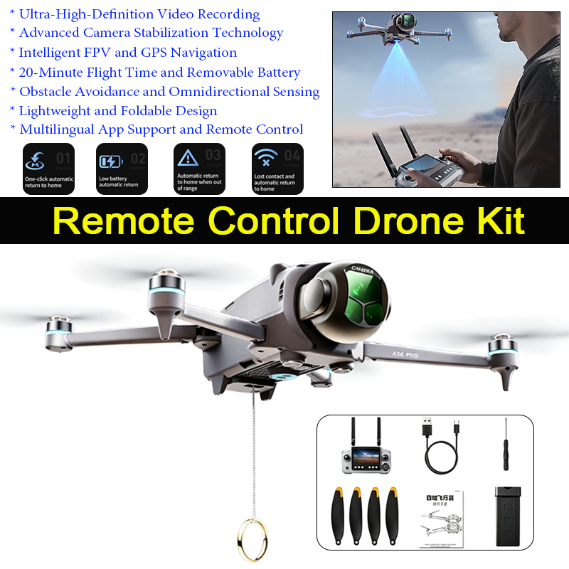 Drone Camera Professional - طائرة بدون طيار A26 Pro مزودة