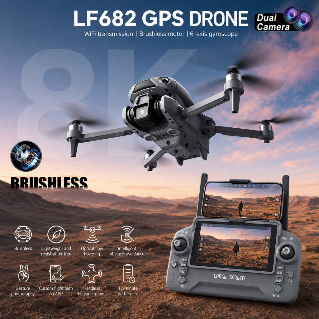 Drone Camera Professional - طائرة بدون طيار LF682 جديدة بكاميرا