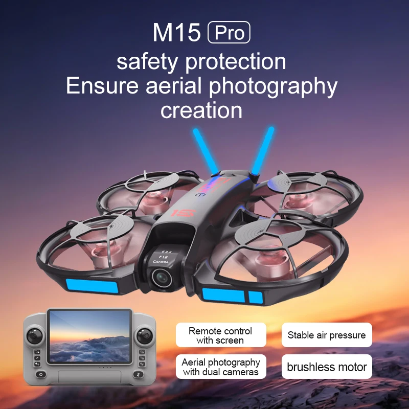 طائرة درون M15 FPV جديدة لعام  - مراجعة Drone Camera Hd وسعره