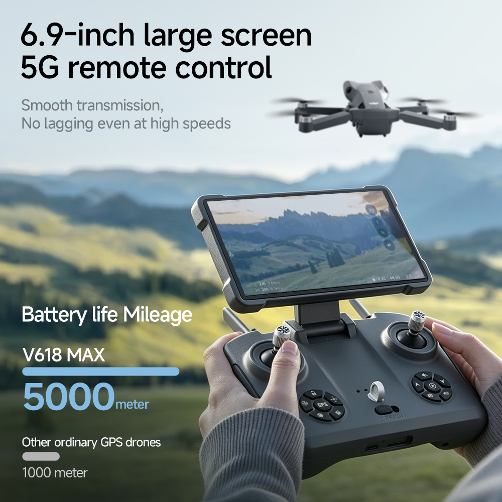طائرة بدون طيار V618 MAX قابلة - مراجعة Drone Camera Professional وسعره