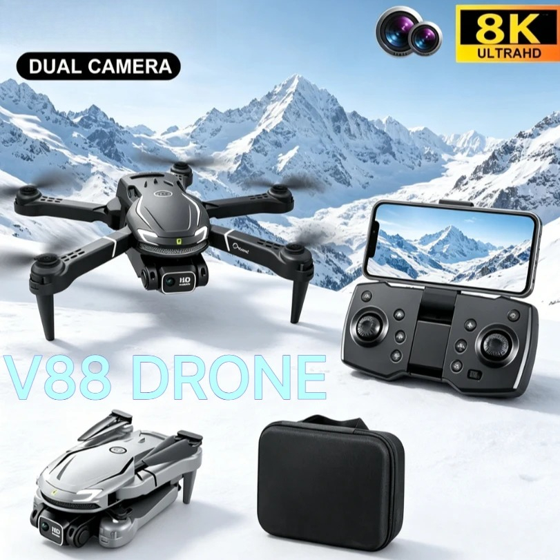طائرة بدون طيار V88 الأصلية ال - مراجعة Drone Camera Professional وسعره